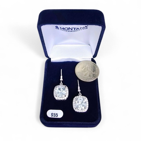 MONTANA SILVERSMITHS Marquee Lights Crystal Cubic Zirconia Earrings -Retail $55 - Picture 4 of 7